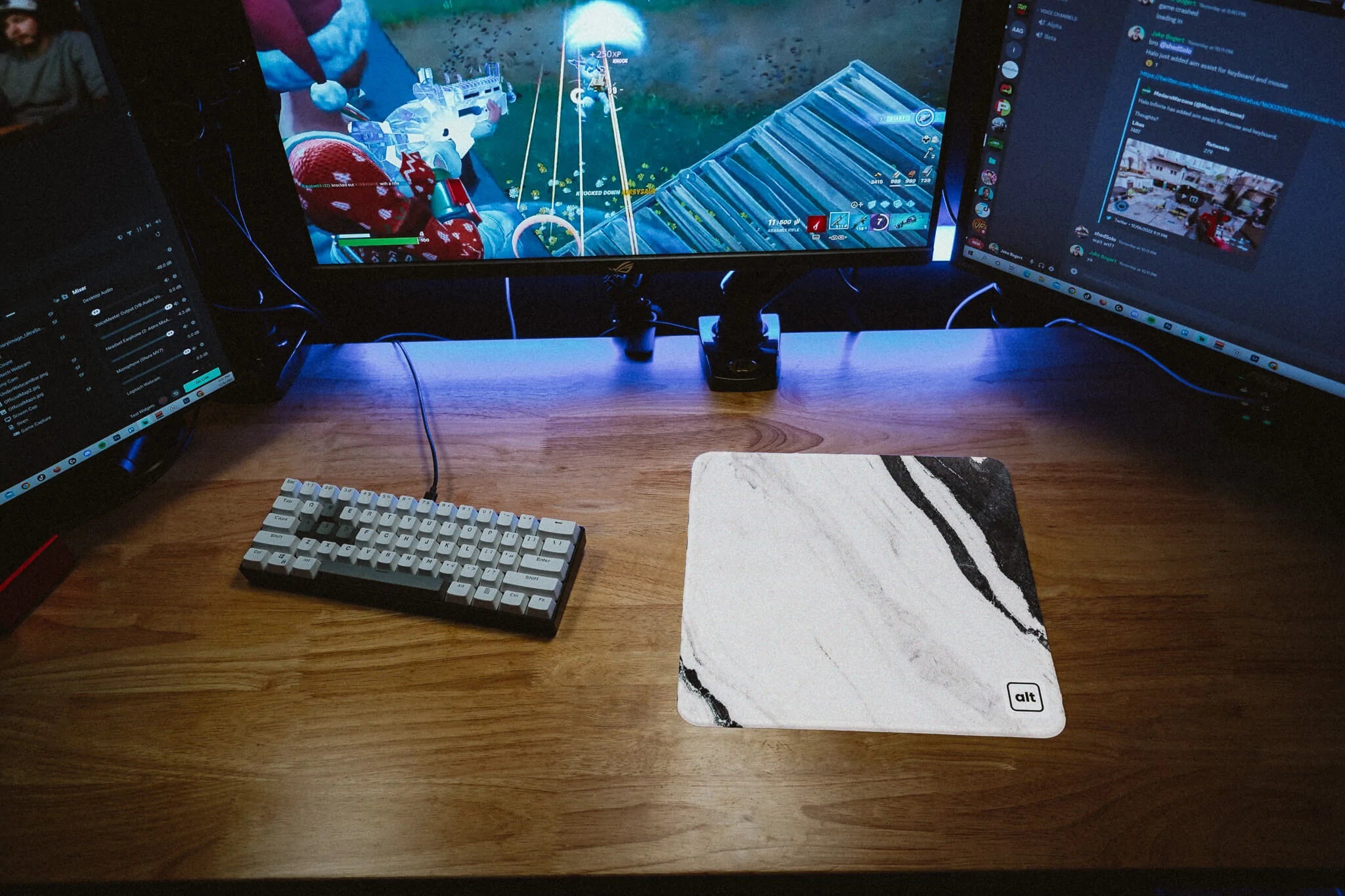 Black and White Marble Mousepad - Cinch Gaming