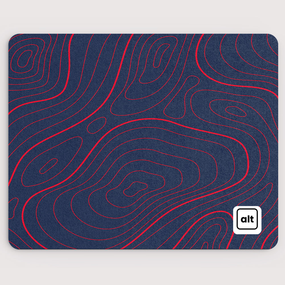 Blue Red Damascus Mousepad - Cinch Gaming