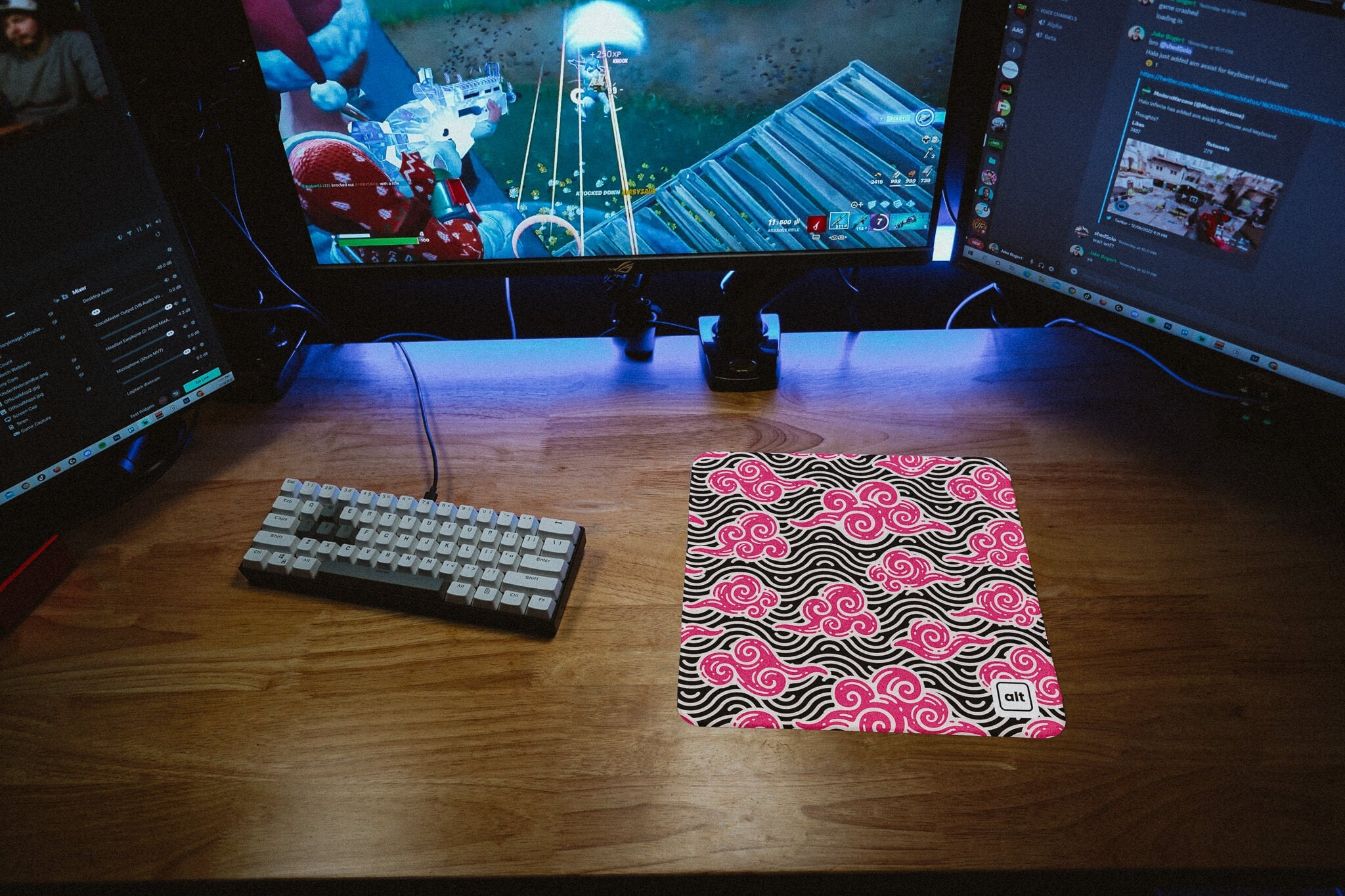Pink Anime Clouds Mousepad - Cinch Gaming