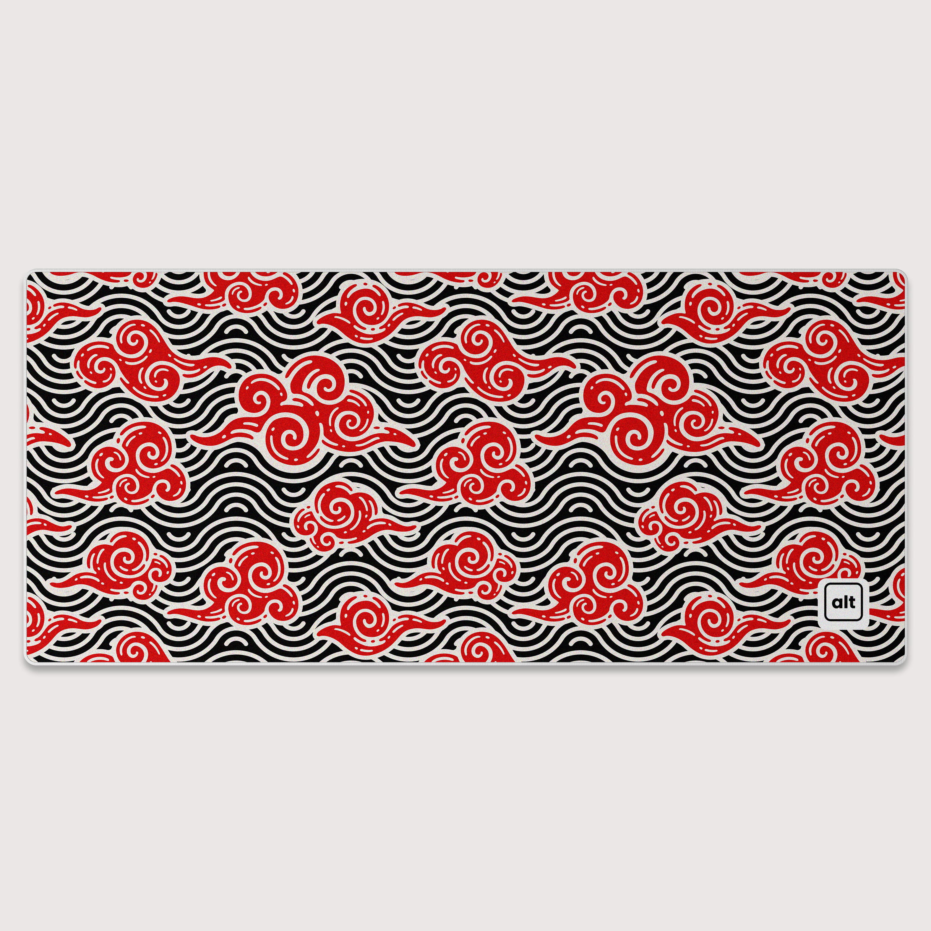 Red Anime Clouds Mousepad - Cinch Gaming