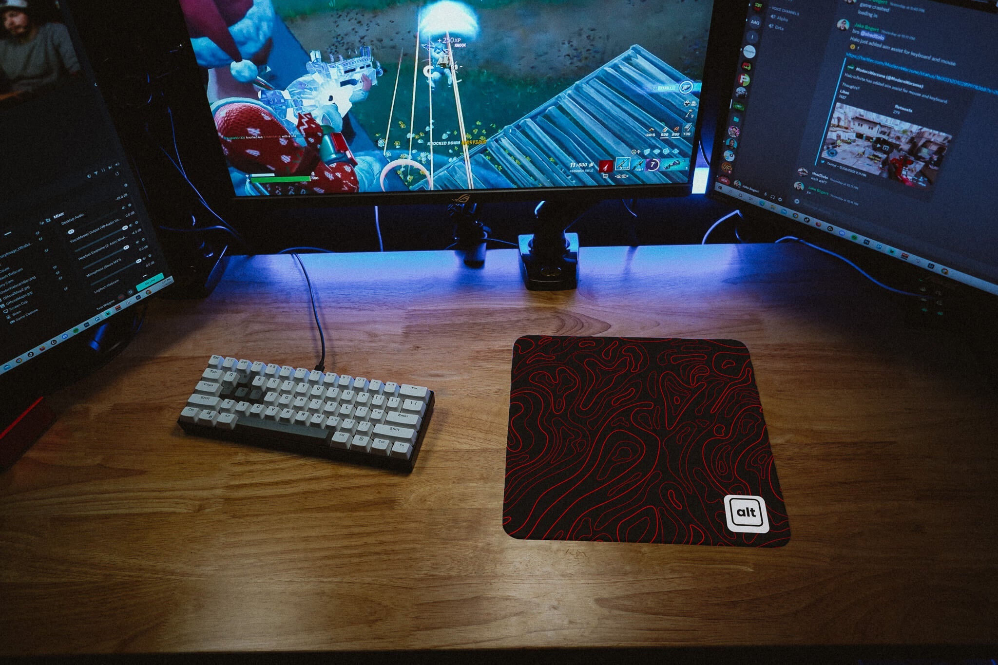Red Black Damascus Mousepad - Cinch Gaming