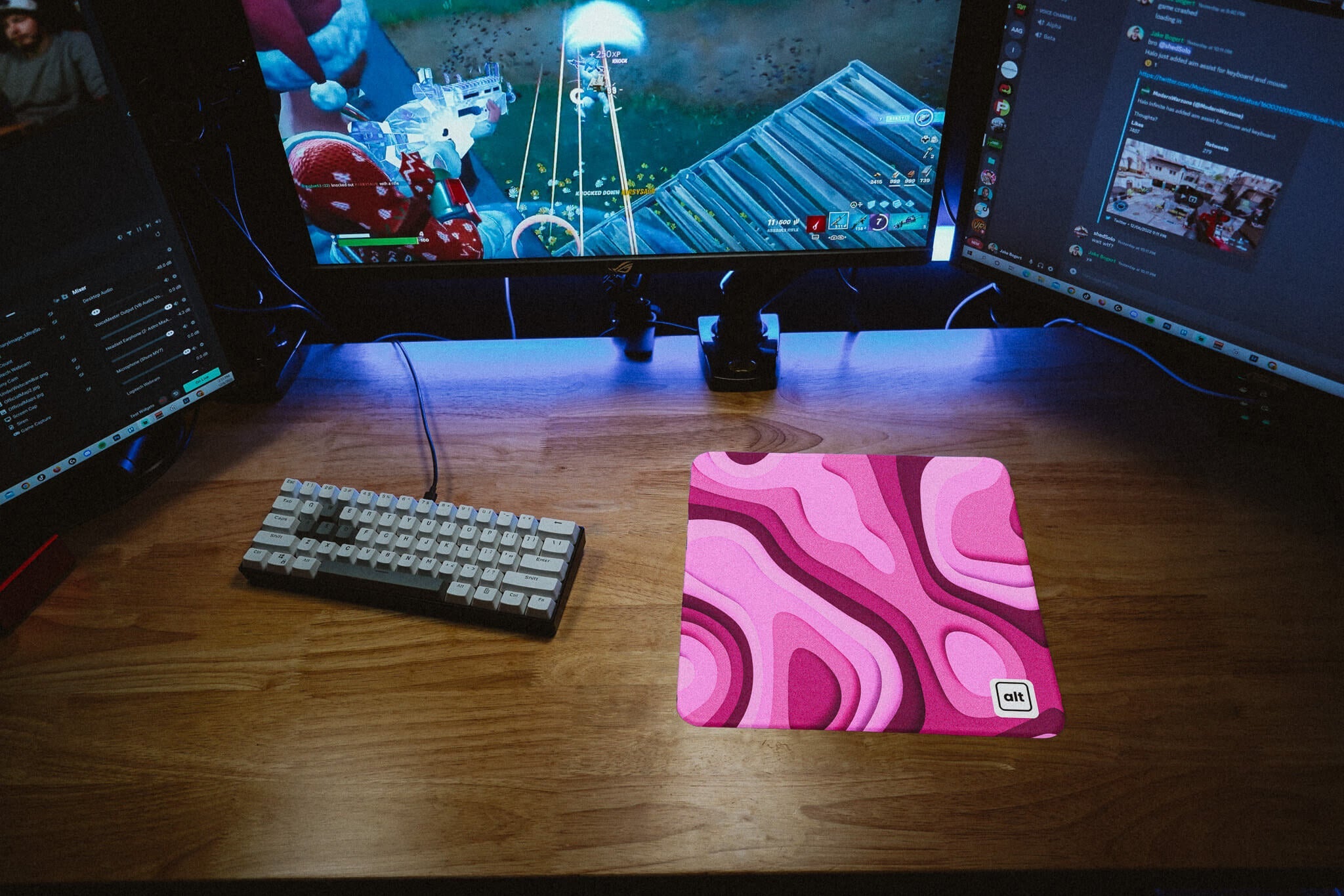 Topo Hot Pink Mousepad - Cinch Gaming