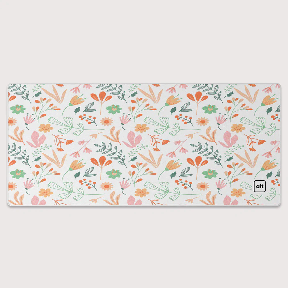 White Floral Mousepad - Cinch Gaming