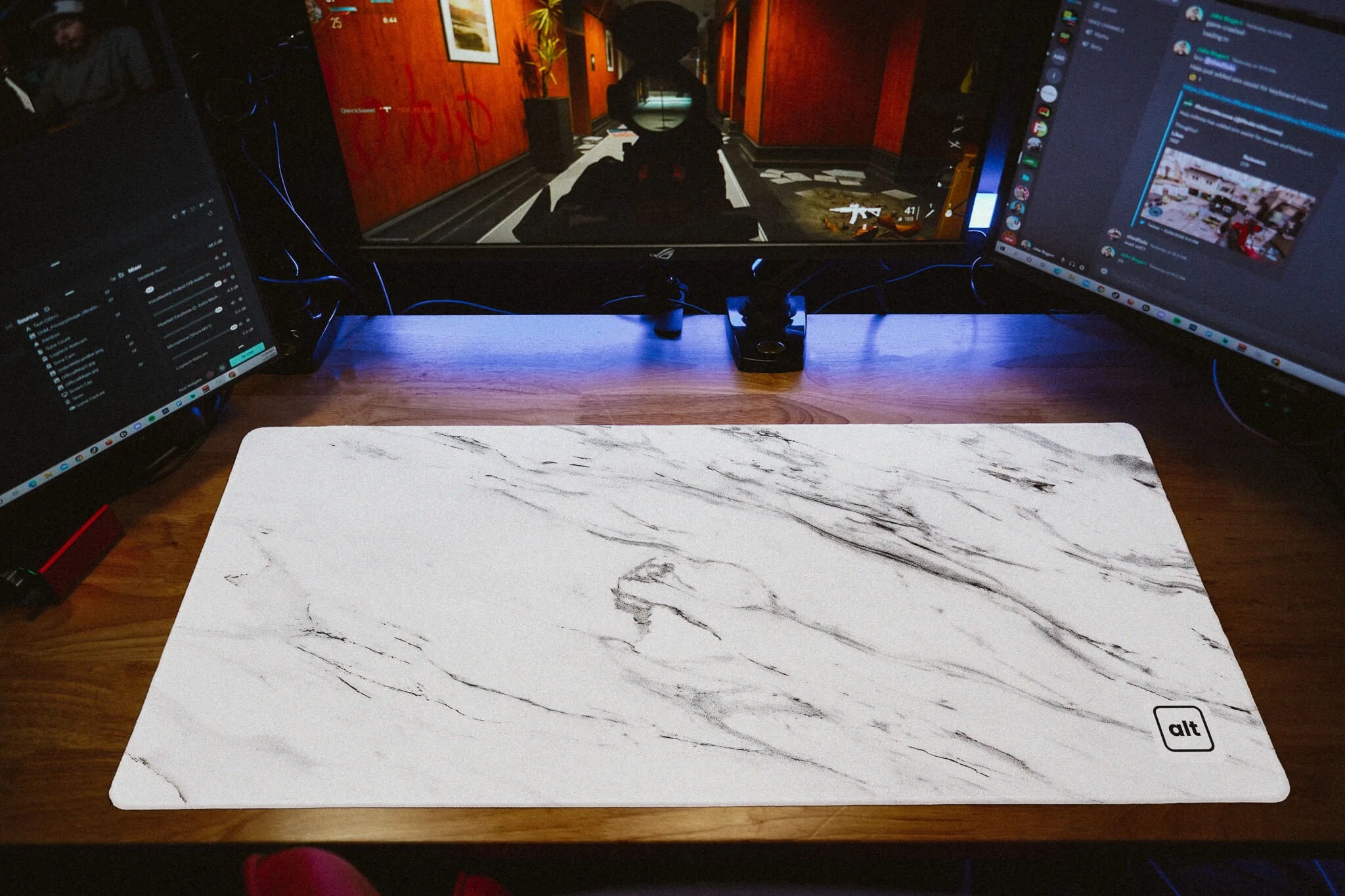 White Marble Mousepad - Cinch Gaming