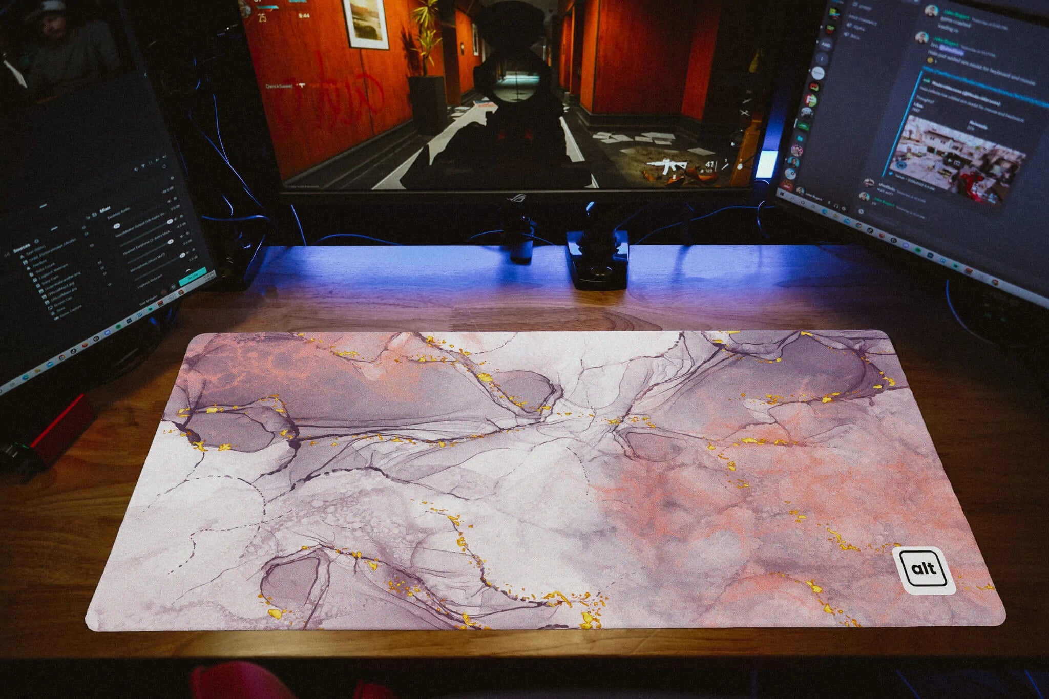 Pink Marble Mousepad - Cinch Gaming